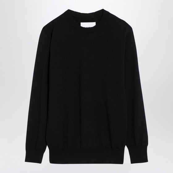 Jil Sander Black wool crew-neck sweater