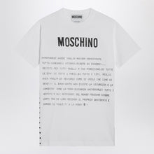  Moschino White cotton T-shirt with logo
