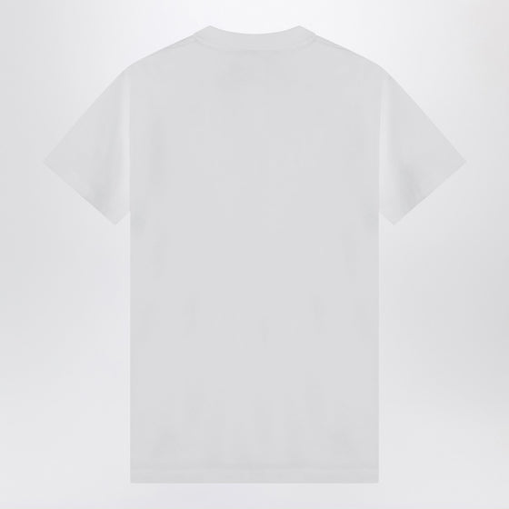 Moschino White cotton T-shirt with logo
