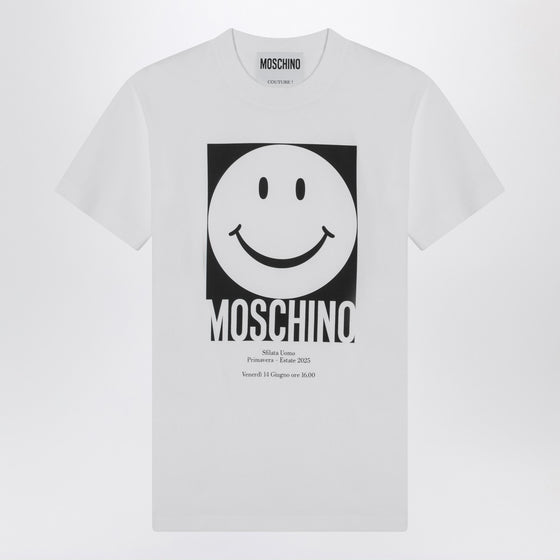 Moschino White cotton Smile T-shirt