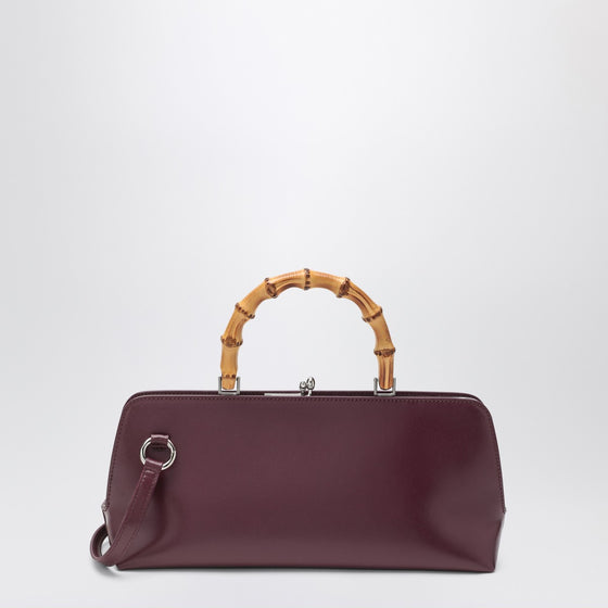 Jil Sander Small Goji Bamboo bag in burgundy