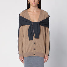 Moschino Beige/grey deconstructed cardigan