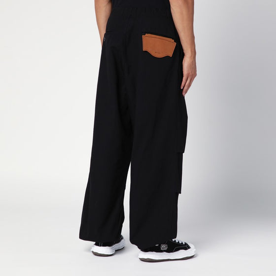 Maison MIHARA YASUHIRO Black Parachute Trousers