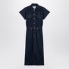 GANNI Blue midi dress in organic denim