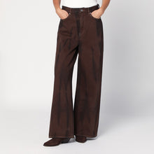  GANNI Wide-leg brown jeans