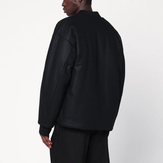 Jil Sander Black wool bomber jacket