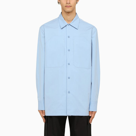 Jil Sander Light blue oversize shirt with pockets