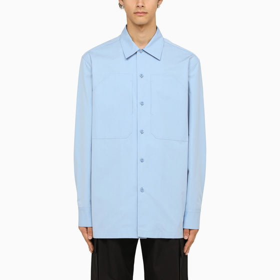 Jil Sander Light blue oversize shirt with pockets