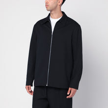  Jil Sander Midnight blue lightweight jacket in technical gabardine