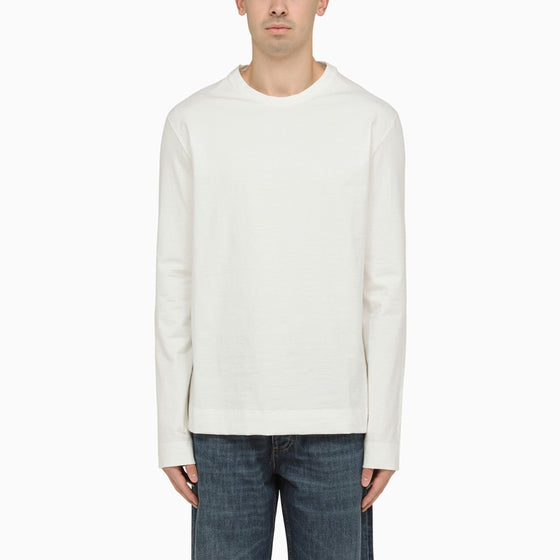 Jil Sander White cotton crew-neck sweater