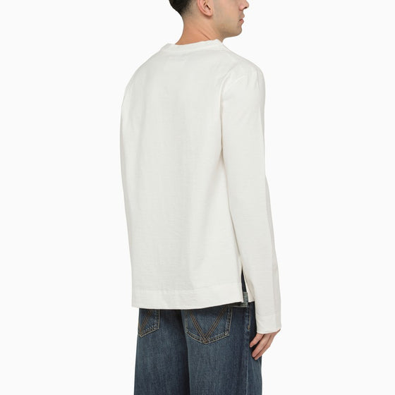 Jil Sander White cotton crew-neck sweater