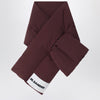Jil Sander Plum padded scarf with logo
