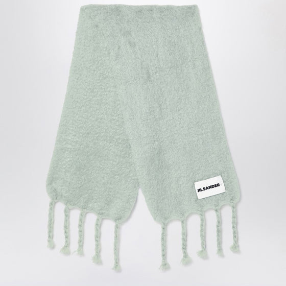 Jil Sander Pale green mohair blend scarf