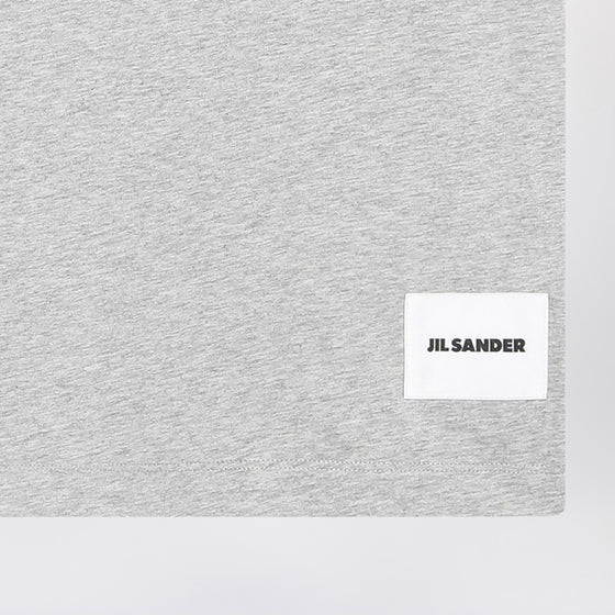 Jil Sander Set of three cotton T-shirts with logo patch