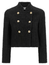 Balmain Double-breasted Tweed Short Jacket