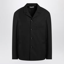  LEMAIRE Black overshirt jacket in wool blend