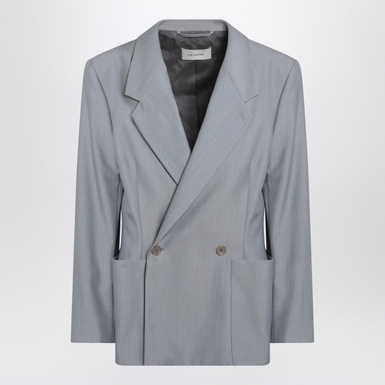 LEMAIRE Grey mélange double-breasted jacket