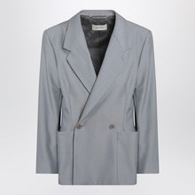  LEMAIRE Grey mélange double-breasted jacket