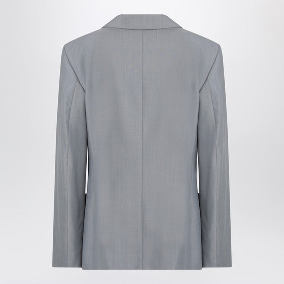 LEMAIRE Grey mélange double-breasted jacket