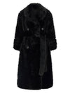 B&B Couture Jackie Eco-fur Trench Coat