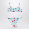 MC2 Saint Barth Bralette bikini with Vichy and cherries pattern