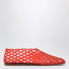 SENSO Red rubber mesh ballet flats