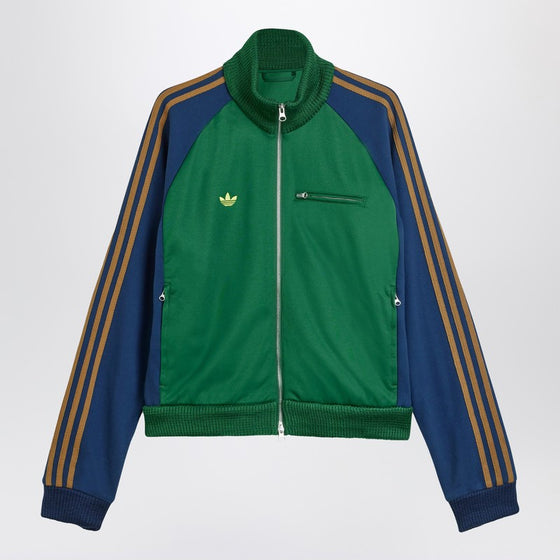 adidas x Brain Dead Green/blue zip sweatshirt with logo