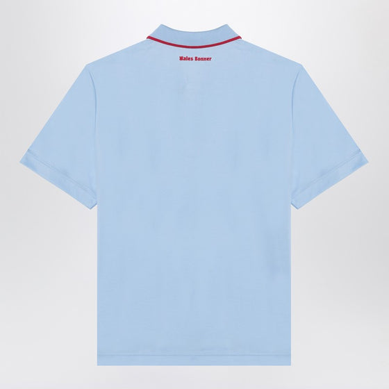 adidas by Wales Bonner Light blue polo shirt with logo