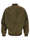 J.w.anderson Green Bomber Jacket With Asymmetric Hem