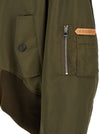 J.w.anderson Green Bomber Jacket With Asymmetric Hem
