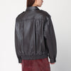 Blazé Milano Ebony leather bomber jacket