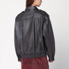 Blazé Milano Ebony leather bomber jacket