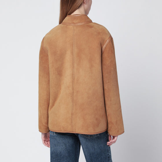 Blazé Milano Curly camel shearling jacket