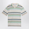 adidas by Wales Bonner White striped polo shirt in cotton blend