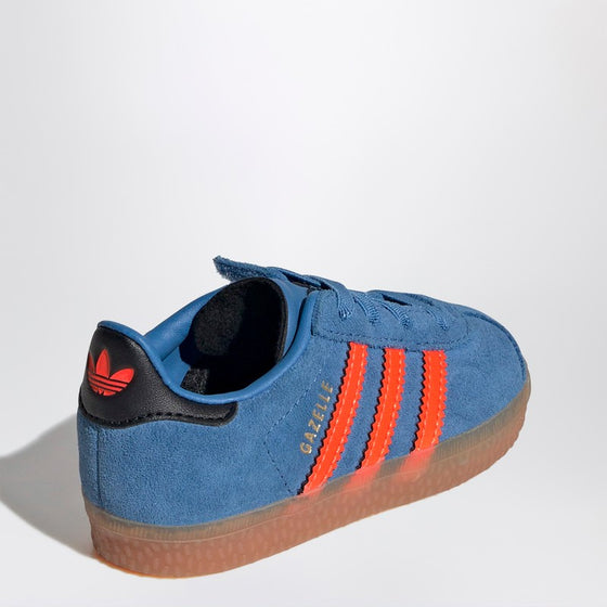 adidas Originals Gazelle Focus Blue/Solar Orange Sneaker with elasticated laces
