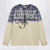 J.W. Anderson JW Anderson Écru/Navy Logo Print Sweatshirt