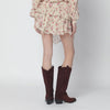 ISABEL MARANT Étoile Lolita beige mini skirt with floral print