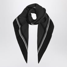  Destin Black wool polka-dot bandana