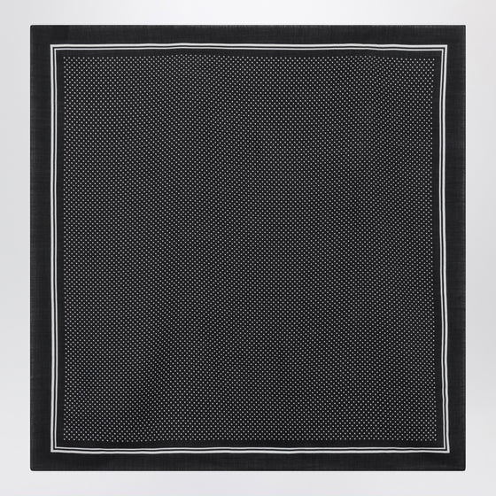 Destin Black wool polka-dot bandana