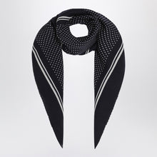  Destin Navy blue wool polka-dot bandana