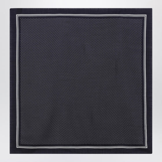 Destin Navy blue wool polka-dot bandana