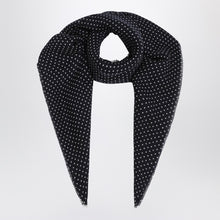  Destin Dark burgundy wool polka-dot bandana