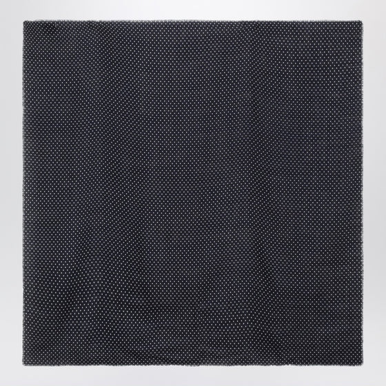 Destin Dark burgundy wool polka-dot bandana