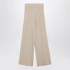 Max Mara Beige wool and cashmere knit trousers
