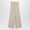 Max Mara Beige wool and cashmere knit trousers