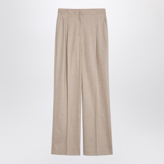 Loulou Studio Beige wool and cashmere trousers
