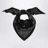 Destin Paisley black wool scarf