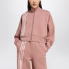 adidas Originals Off Placed 3-Stripes zip sweatshirt pink