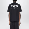 adidas Y-3 X Neighborhood Black oversized T-shirt with logo prints