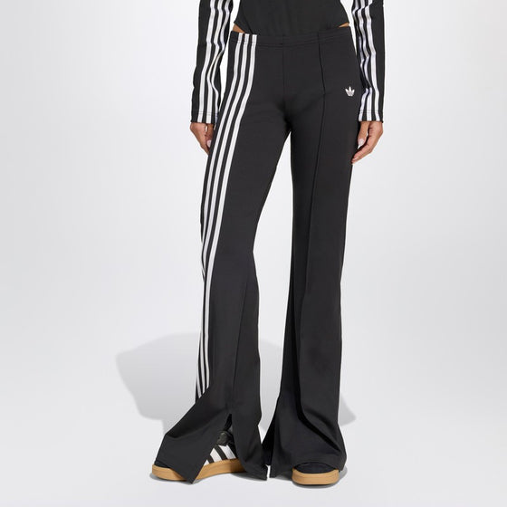adidas Originals Black flared trousers with side stripes
